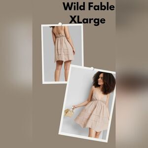 Wild Fable Beige Flip Flop Mini Dress XL